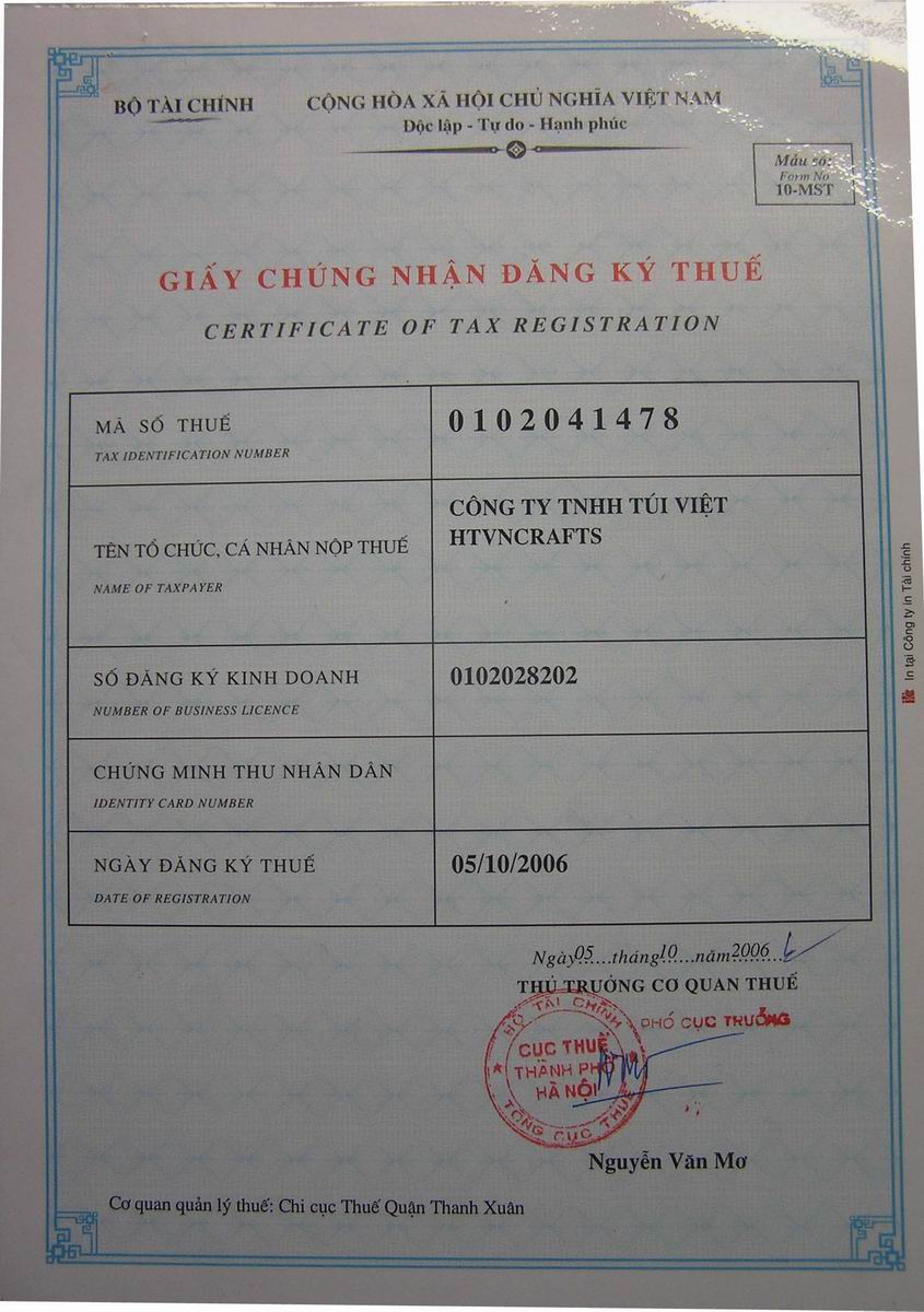 mã số thuế Túi Việt